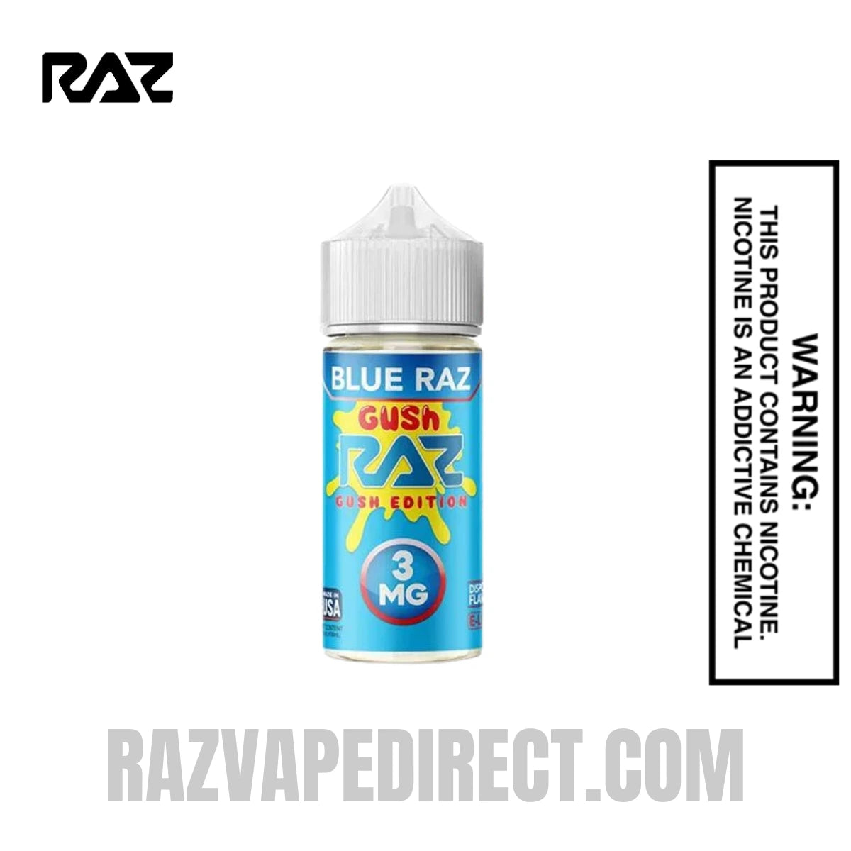 Blue Raz Gush RAZ Vape Juice 100 ML Blue Raz Gush RAZ Vape Juice 100 ML