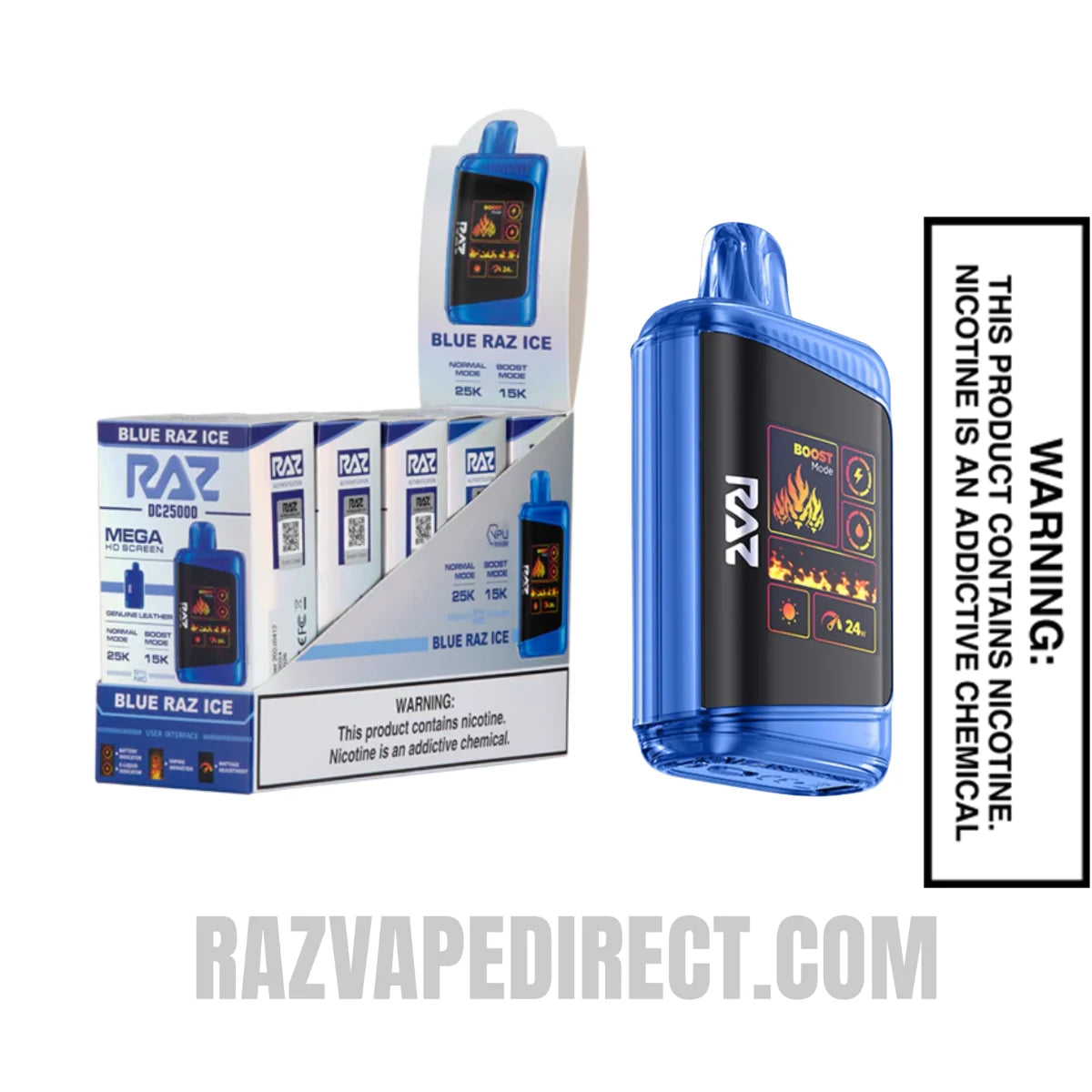 BlueRaz Ice RAZ DC25000 Disposable Vape With Bundle Pack BlueRaz Ice RAZ DC25000 Disposable Vape With Bundle Pack