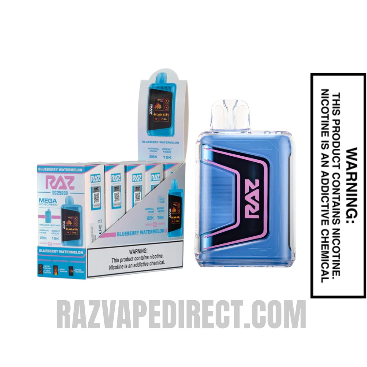 Blueberry Watermelon RAZ TN9000 Disposable Vape With Bundle Pack Blueberry Watermelon RAZ TN9000 Disposable Vape With Bundle Pack