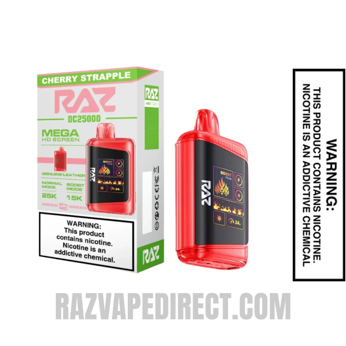 Cherry Strapple RAZ DC25000 Disposable Vape With Package Box Cherry Strapple RAZ DC25000 Disposable Vape With Package Box