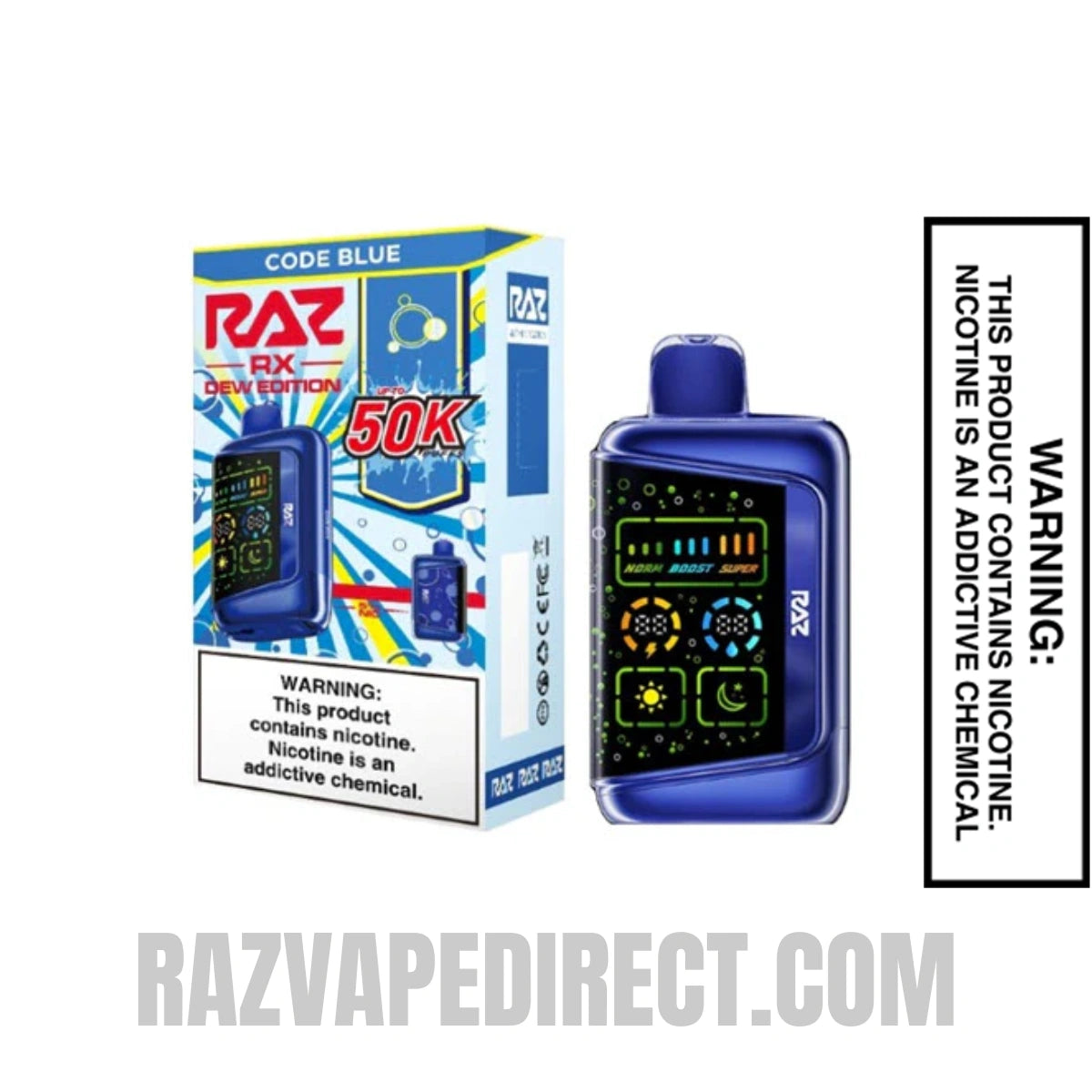 Code Blue RAZ RX50K Disposable Vape With Package Box Code Blue RAZ RX50K Disposable Vape With Package Box