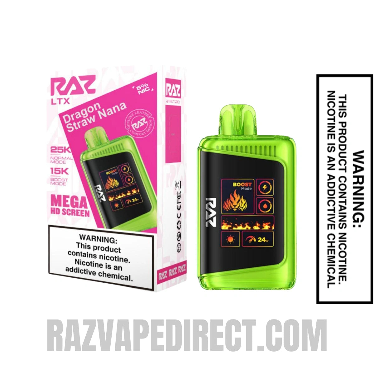 Dragon Straw Nana RAZ LTX 25000 Disposable Vape With Package Box Dragon Straw Nana RAZ LTX 25000 Disposable Vape With Package Box
