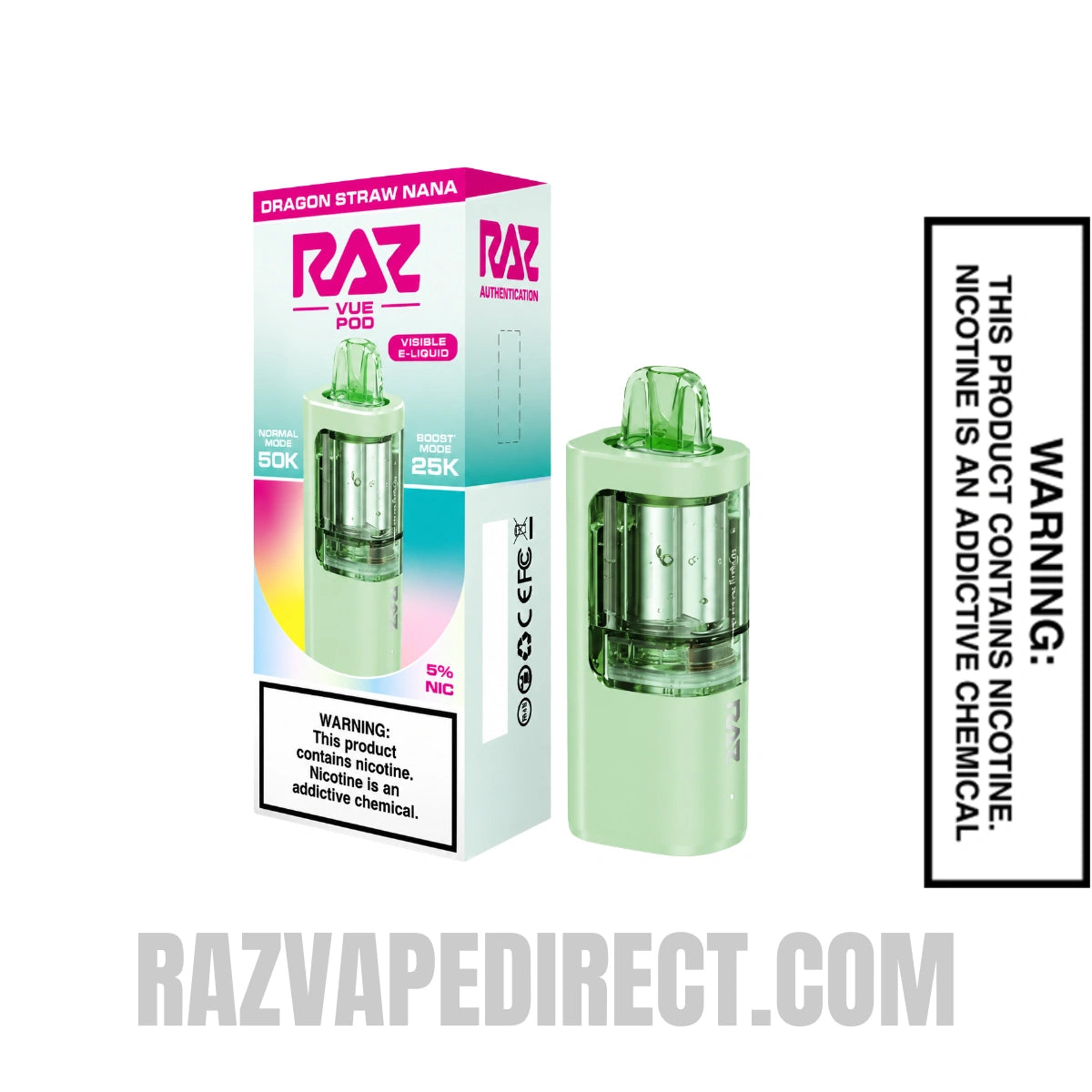 Dragon Strawnana RAZ VUE 50K Disposable Vape Pod Bundle Pack Dragon Strawnana RAZ VUE 50K Disposable Vape Pod Bundle Pack