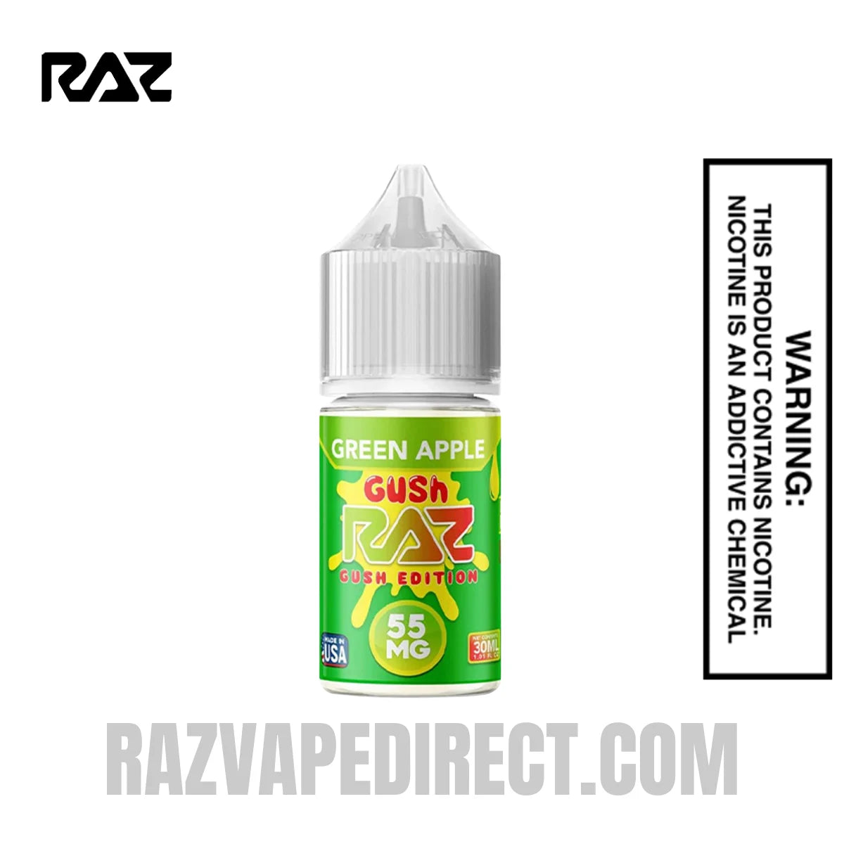 Green Apple Gush RAZ Salt Nic Juice 30 ML | RazVapeDirect Green Apple Gush RAZ Salt Nic Juice 30 ML | RazVapeDirect