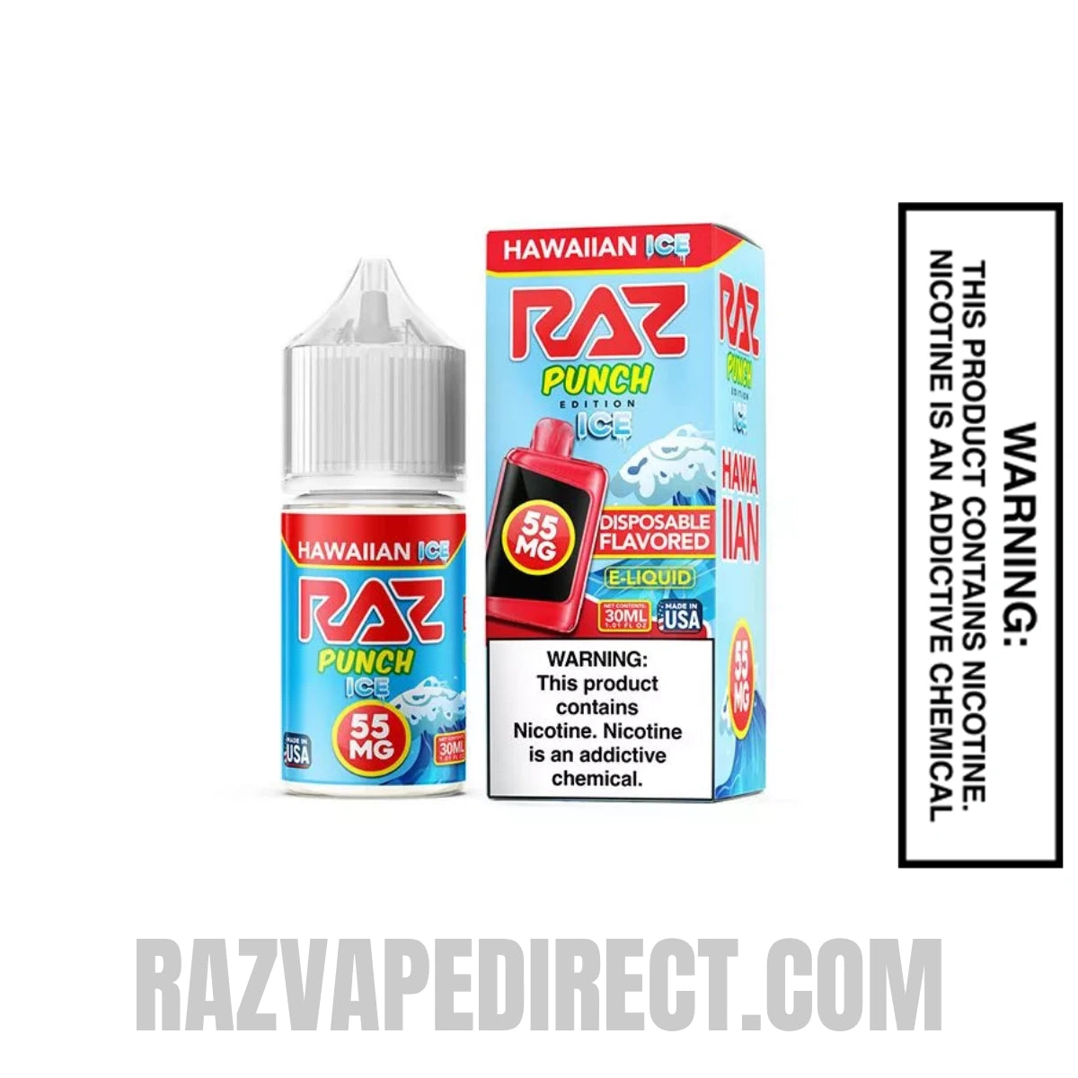 Hawaiian Ice RAZ Salt Nic Juice 30 ML with package box Hawaiian Ice RAZ Salt Nic Juice 30 ML with package box