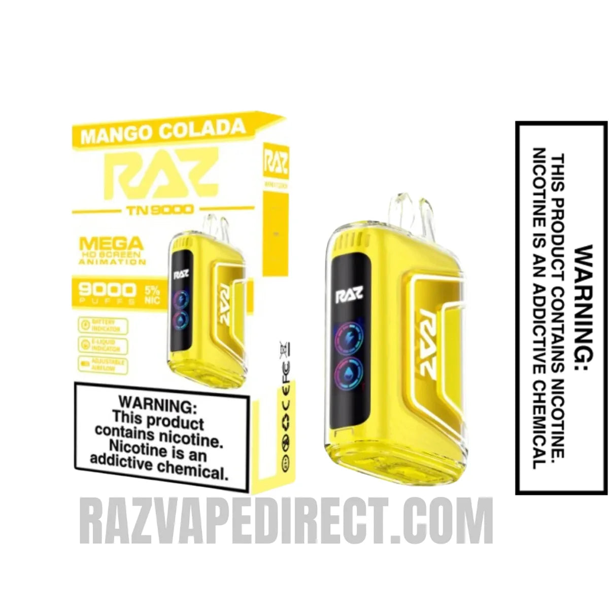 Mango Colada RAZTN9000 Disposable Vape With Package Box Mango Colada RAZTN9000 Disposable Vape With Package Box