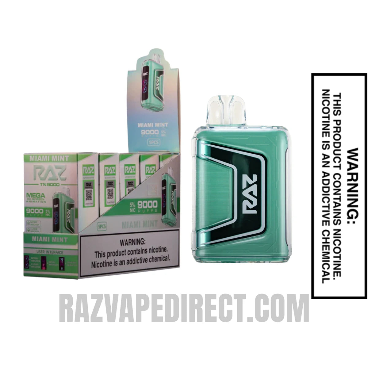 MiamiMintRAZTN9000DisposableVapeWithBundlePack MiamiMintRAZTN9000DisposableVapeWithBundlePack