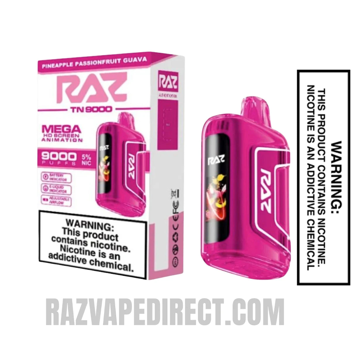 Pineapple Passionfruit Guava RAZTN9000 Disposable Vape With Box Pack Pineapple Passionfruit Guava RAZTN9000 Disposable Vape With Box Pack