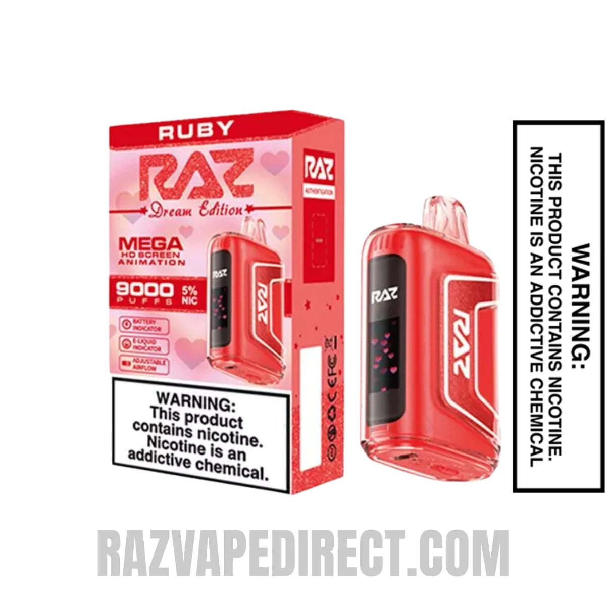 Ruby RAZTN9000 Disposable Vape With Package Box Ruby RAZTN9000 Disposable Vape With Package Box