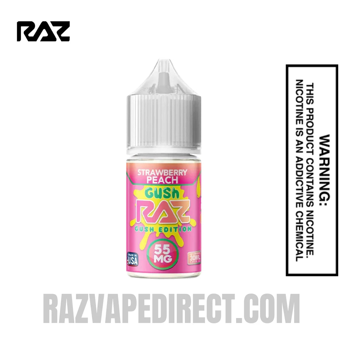 Strawberry Peach Gush RAZ Salt Nic Juice 30 ML Strawberry Peach Gush RAZ Salt Nic Juice 30 ML
