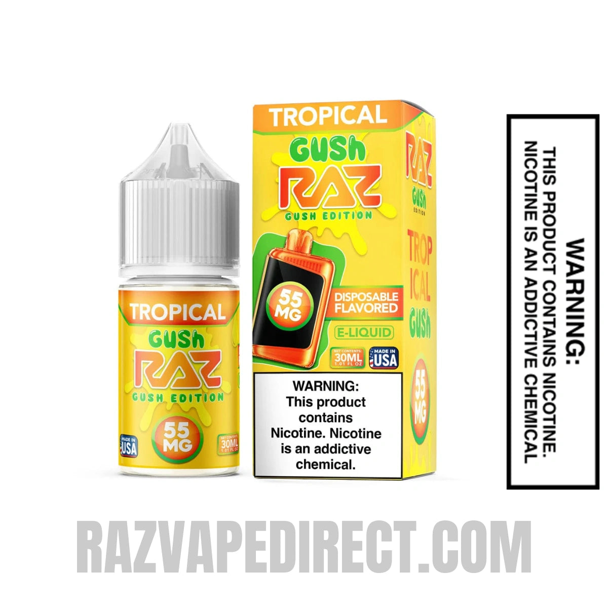 Tropical Gush RAZ Salt Nic Juice 30 ML with package box Tropical Gush RAZ Salt Nic Juice 30 ML with package box