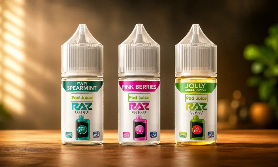pax herb vape Pod Juice X RAZ Salt Nic Juice Review