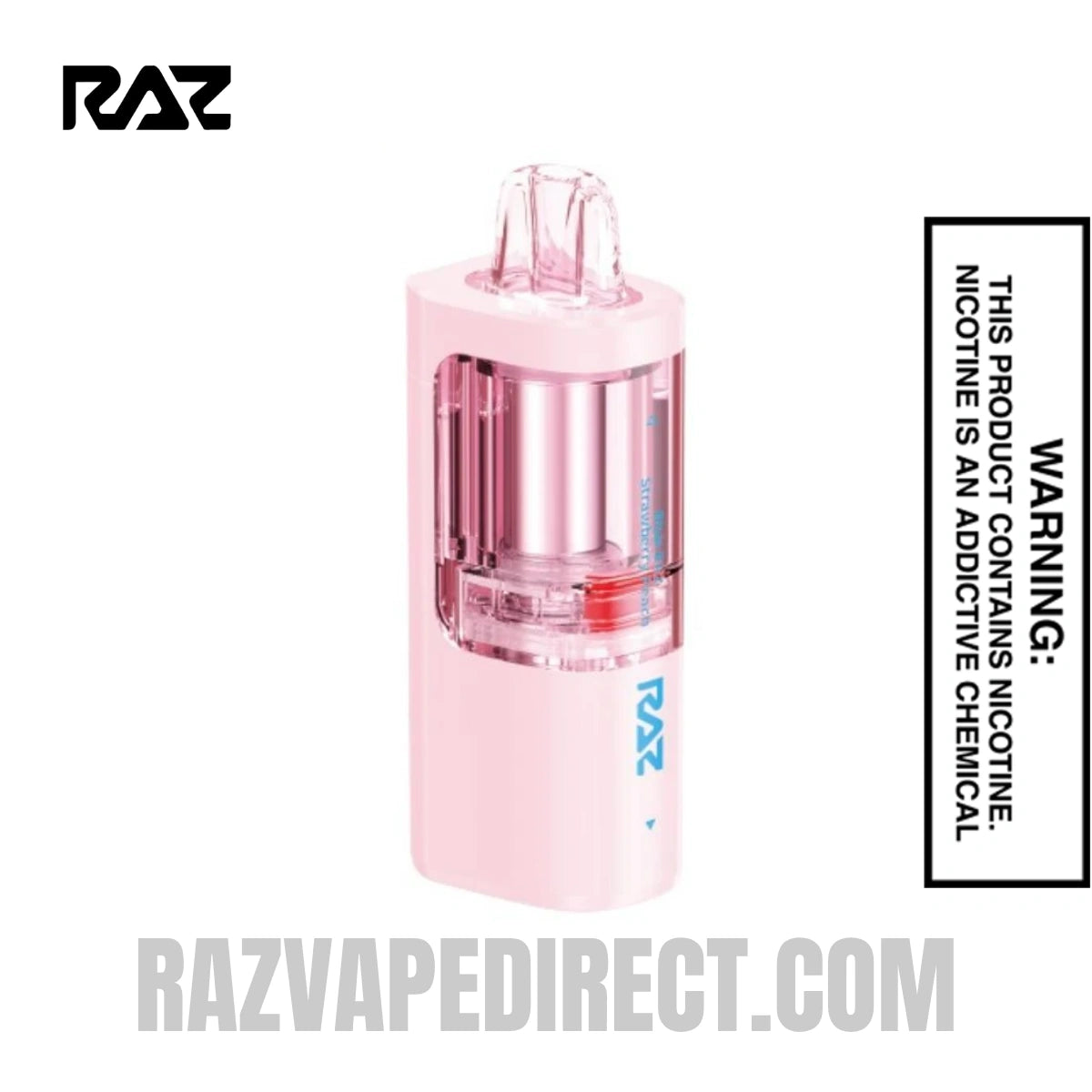 Blue Raz Strawberry Peach RAZ VUE 50K Disposable Vape Pod
