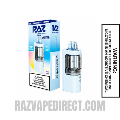 Blueberry Yummy RAZ VUE 50K Disposable Vape Pod with Bundle Pack