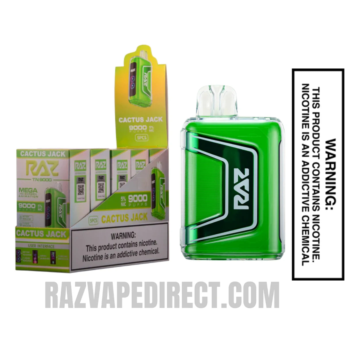 Cactus Jaz RAZTN9000 Disposable Vape With Bundle Pack