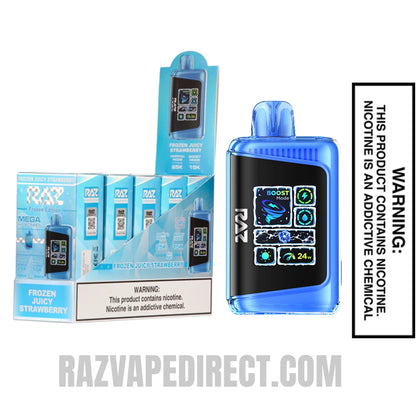 Frozen Juicy Strawberry RAZ DC25000 Frozen Edition Vape With Bundle Pack