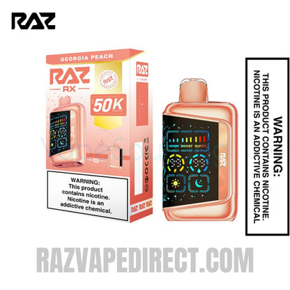 Georgia Peach RAZ RX50K Batch Edition Disposable Vape With Package Box