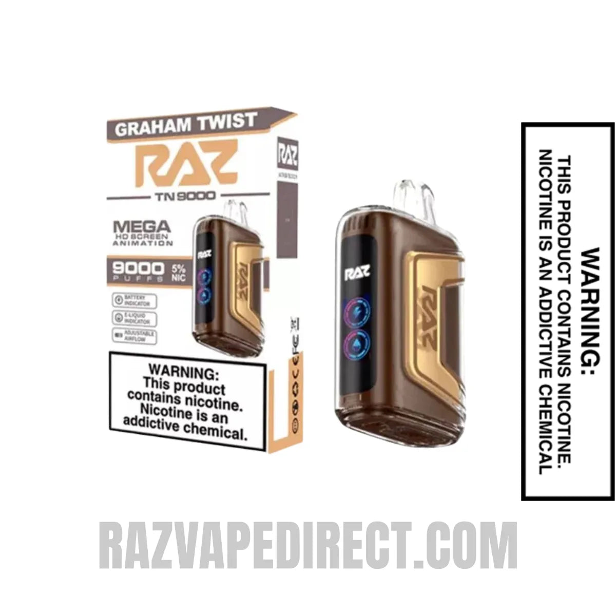 Graham Twist RAZTN9000 Disposable Vape With Package Box