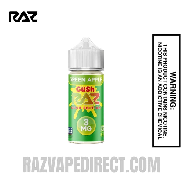Green Apple Gush RAZ Vape Juice 100 ML | RazVapeDirect