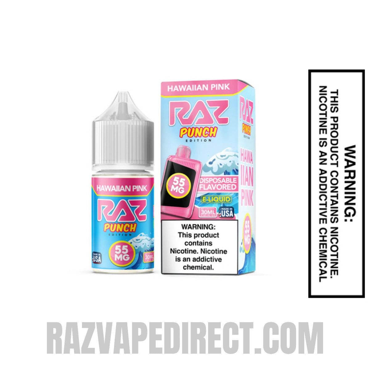Hawaiian Pink RAZ Salt Nic Juice 30 ML with package box