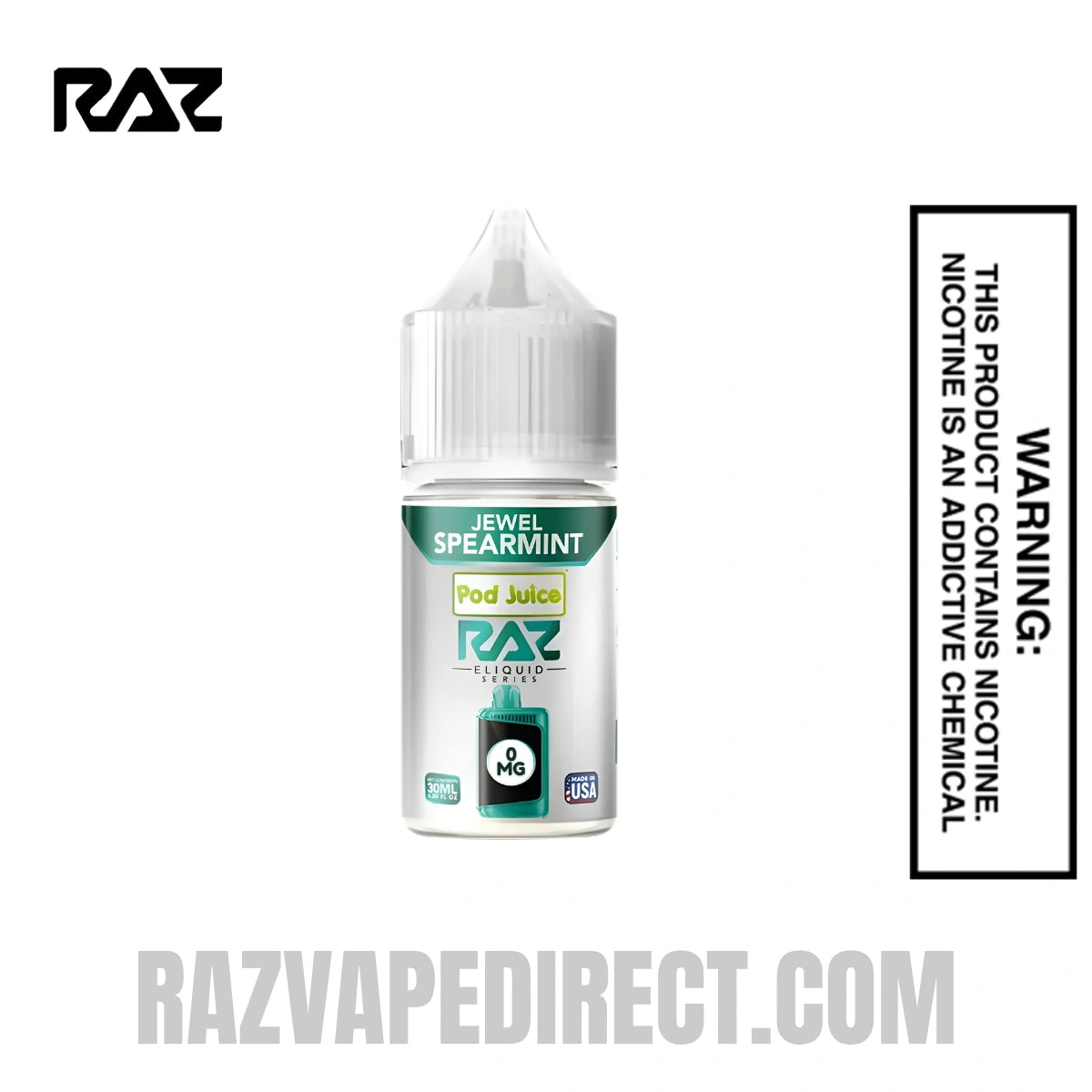 Jewel Spearmint Pod Juice X RAZ Vape Juice 100 ML