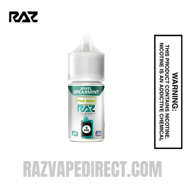 spearmint raz vape Jewel Spearmint Pod Juice X RAZ Vape Juice 100 ML