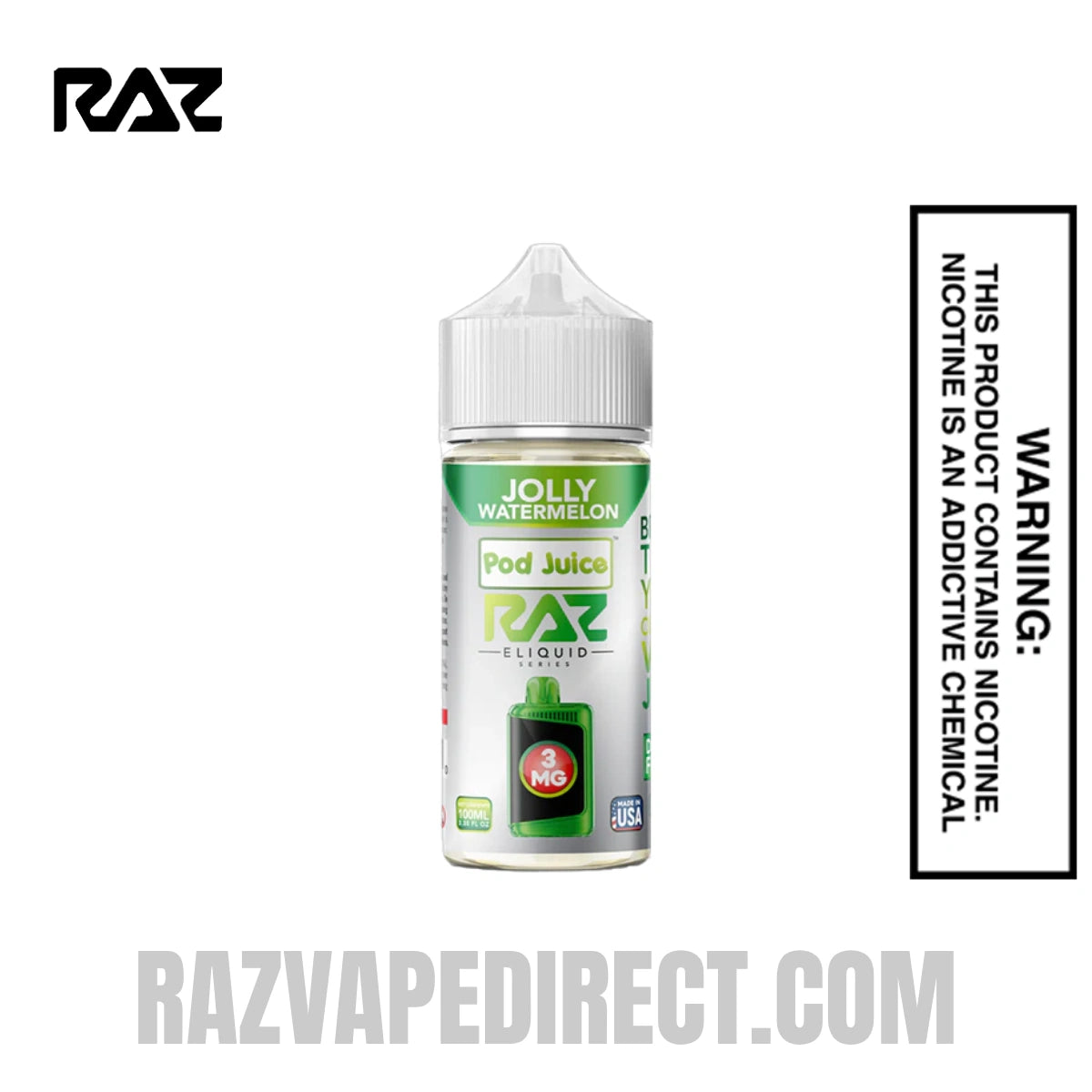 Jolly Watermelon RAZ Vape Juice 100 ML