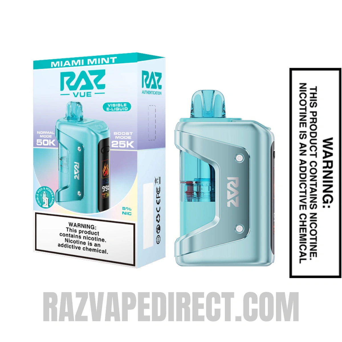 Miami Mint RAZ VUE 50K Disposable Kit with Package Box