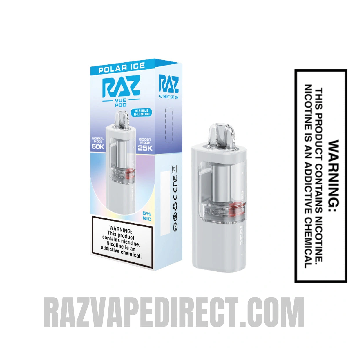 Polar Ice RAZ VUE 50K Disposable Pod with Package Box