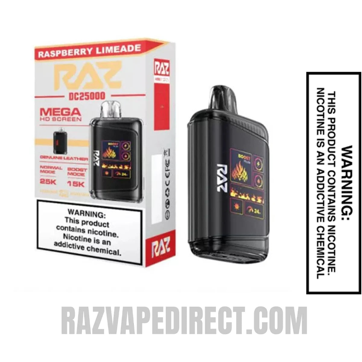 Raspberry Limeade RAZ DC25000 Disposable Vape With Package Box