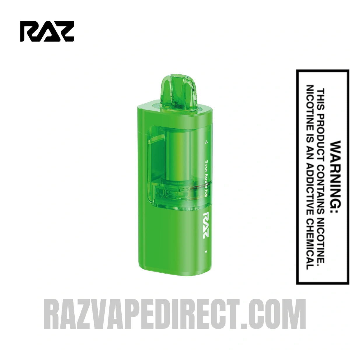 Sour Apple Ice RAZ VUE 50K Disposable Pod