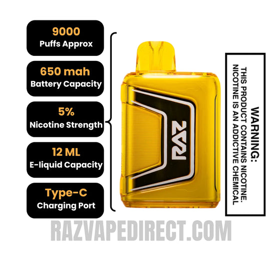 Sour Mango Pineapple RAZTN9000 Disposable Vape