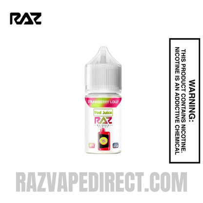 Strawberry Lolly Pod Juice X RAZ Salt Nic juice 30 ML