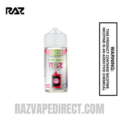 Strawberry Lolly Pod Juice X RAZ Vape Juice 100 ML