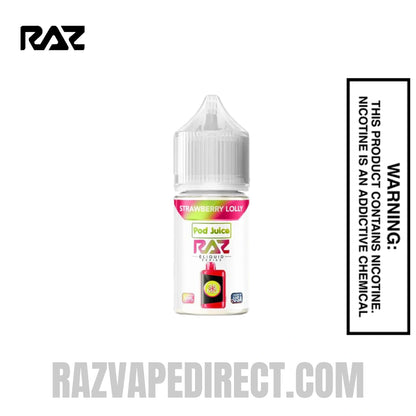 Strawberry Lolly Pod Juice X RAZ Salt Nic juice 30 ML