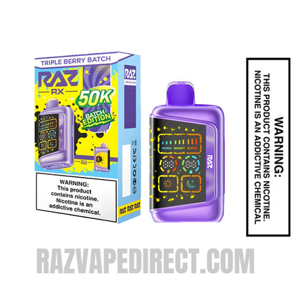 Triple Berry Batch RAZ RX50K Batch Edition Disposable Vape With Package Box