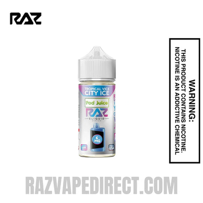 Tropical Vice City Ice Pod Juice X RAZ Vape Juice 100 ML