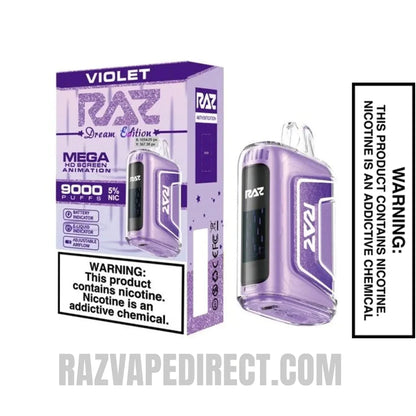 Violet RAZTN9000 Disposable Vape With Package Box