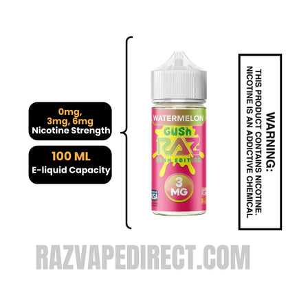 Watermelon Gush RAZ Vape Juice 100 ML Specification