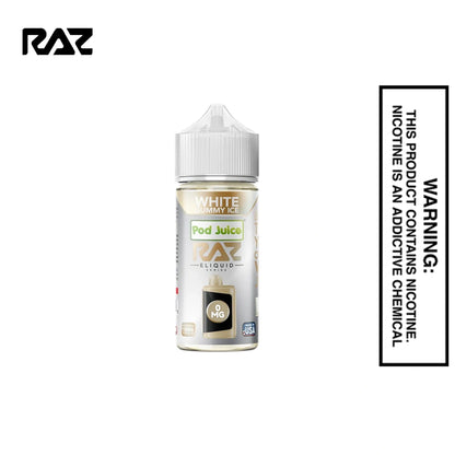 White Gummy Ice Pod Juice X RAZ Vape Juice 100 ML