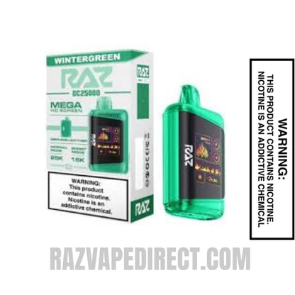 Wintergreen RAZ DC25000 Disposable Vape With Package Box